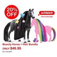 Horse - Beauty Quarter Horse Mare Black + Rainbow Hair - Schleich 42620 